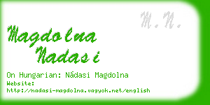 magdolna nadasi business card